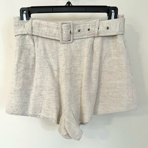 Anthropologie Cloud Ten Belted Linen Shorts in Natural 6